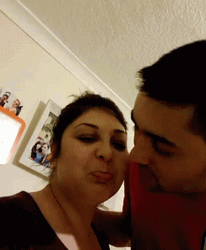 Husband Wife Home Kiss Love  GIF