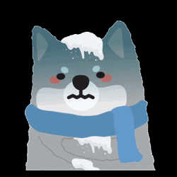 Husky Shivering In A Chilly Winter GIF