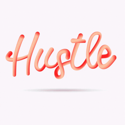 Hustle Written In Purple GIF