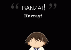 Huzzah Banzai Hurray Anime GIF