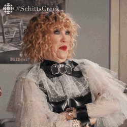 Huzzah Catherine O'Hara Schitts Creek GIF