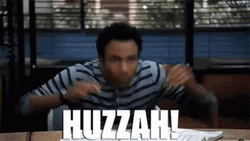 Huzzah Donald Glover Excited GIF