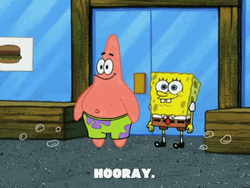 Huzzah Patrick And SpongeBob GIF