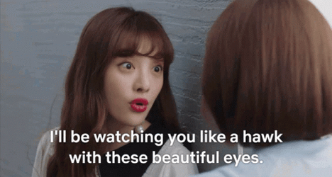 Hwang Bora Watching Like Hawk GIF