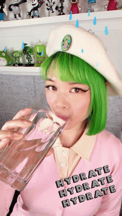 Hydrate Hydrate Hydrate Stay Hydrated Goldie Chan GIF
