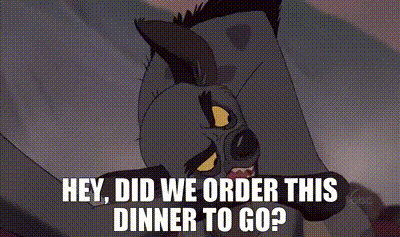 Hyena Saying Hey Did We Order This Dinner To Go GIF