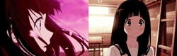 Hyouka Eru Chitanda Shocked Reaction GIF