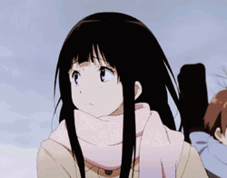 Hyouka Eru Chitanda Worried GIF