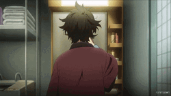 Hyouka Hotaro Oreki Brushing Teeth GIF