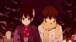 Hyouka Oreki Chitanda Festival Date GIF