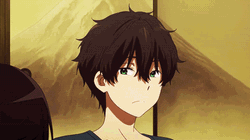 Hyouka Oreki Chitanda Gossip Whisper GIF