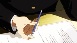Hyouka Pencil Test School Bored GIF