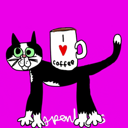 Hyper Animated Black Cat GIF