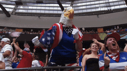 Hyper Bald Eagle Mascot GIF