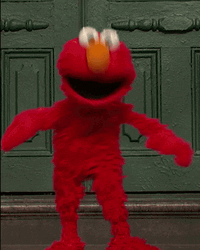 Hyper Red Elmo Puppet GIF