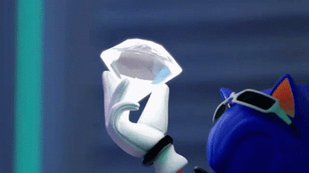 Hyper Sonic 3D Transforming With Emeralds GIF