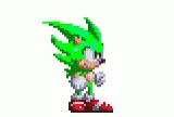 Hyper Sonic Chibi Changing Hair Power GIF