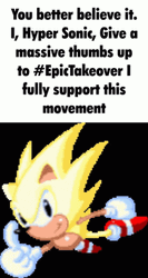 Hyper Sonic Giving Massive Thumbs Up GIF