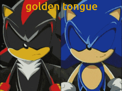 Hyper Sonic Glowing Golden Tongue GIF