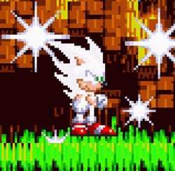 Hyper Sonic Glowing Hair GIF