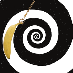 Hypno Banana Before Black And White Swirl GIF