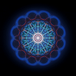 Hypno Glowing Geometric Bubble Mandala GIF