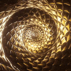 Hypno Glowing Golden Swirl GIF