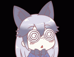 Hypnosis Cute Spiral Eye Silver Fox Kemono GIF