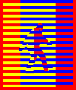 Hypnotic Optical Illusion Awesome Person Color Pattern GIF