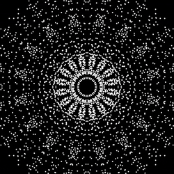 Hypnotic Optical Illusion Fractal Monochrome GIF