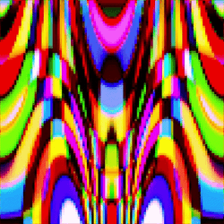 Hypnotic Optical Illusion Rainbow Pixel Art GIF