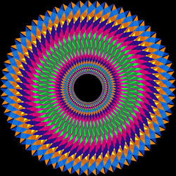 Hypnotic Optical Illusion Spikey Sphere GIF