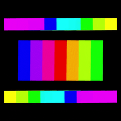 Hypnotic Optical Illusion Spinning Rainbow Bars GIF