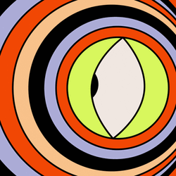 Hypnotic Optical Rotating Eye Illusion Vector Art GIF