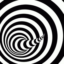 Hypnotic Spiral Black And White Loop Hole Tail GIF
