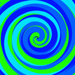 Hypnotic Spiral Blue And Green Whirl GIF