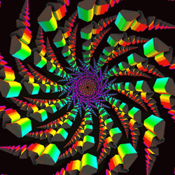 Hypnotic Spiral Colorful Changing Shape GIF
