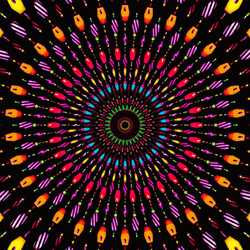 Hypnotic Spiral Colorful Mandala GIF
