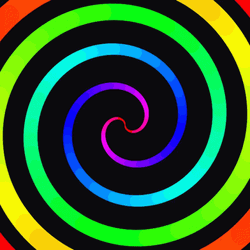 Hypnotic Spiral Colorful Rainbow Twirl GIF