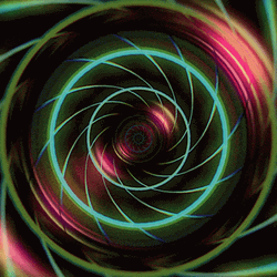 Hypnotic Spiral Colorful Shell Fossil GIF