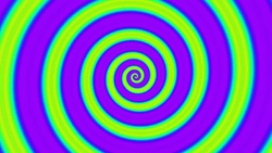 Hypnotic Spiral Green And Purple Twirl GIF