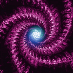 Hypnotic Spiral Pink Fossil Bones GIF