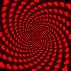 Hypnotic Spiral Red Hearts Obedience Is Pleasure GIF