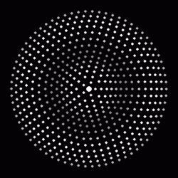 Hypnotic Spiral White Dots GIF