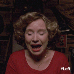 Hysterical Laughing Debra Tearing Up GIF