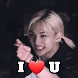 Hyunjin Stray KIds I Love You GIF