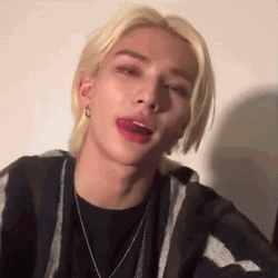 Hyunjin Thinking Tongue Out GIF