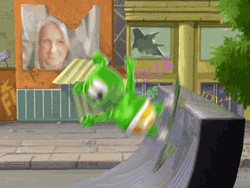 I Am A Gummy Bear Playing Slide GIF