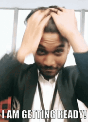 I Am Getting Ready Man In Suit Fixing His Hair GIF