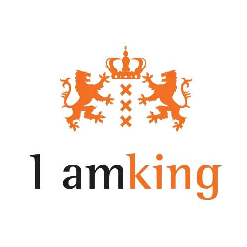 I Am Queen Logo With Crown And Lions Sticker